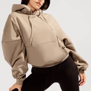 POPFLEX Pullover Cloud Hoodie in Milk Tea color